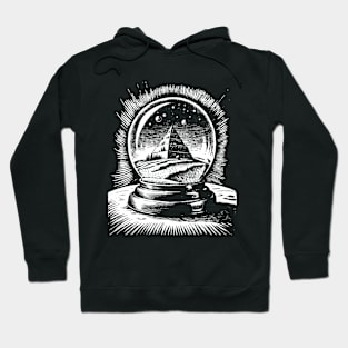 Pyramids in a snow globe Hoodie